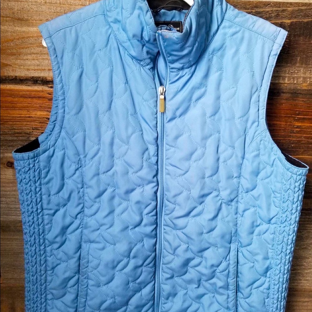 Women’s Baby Blue Zip Up Vest